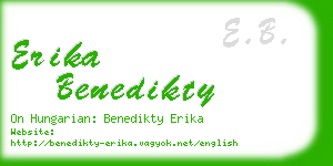 erika benedikty business card